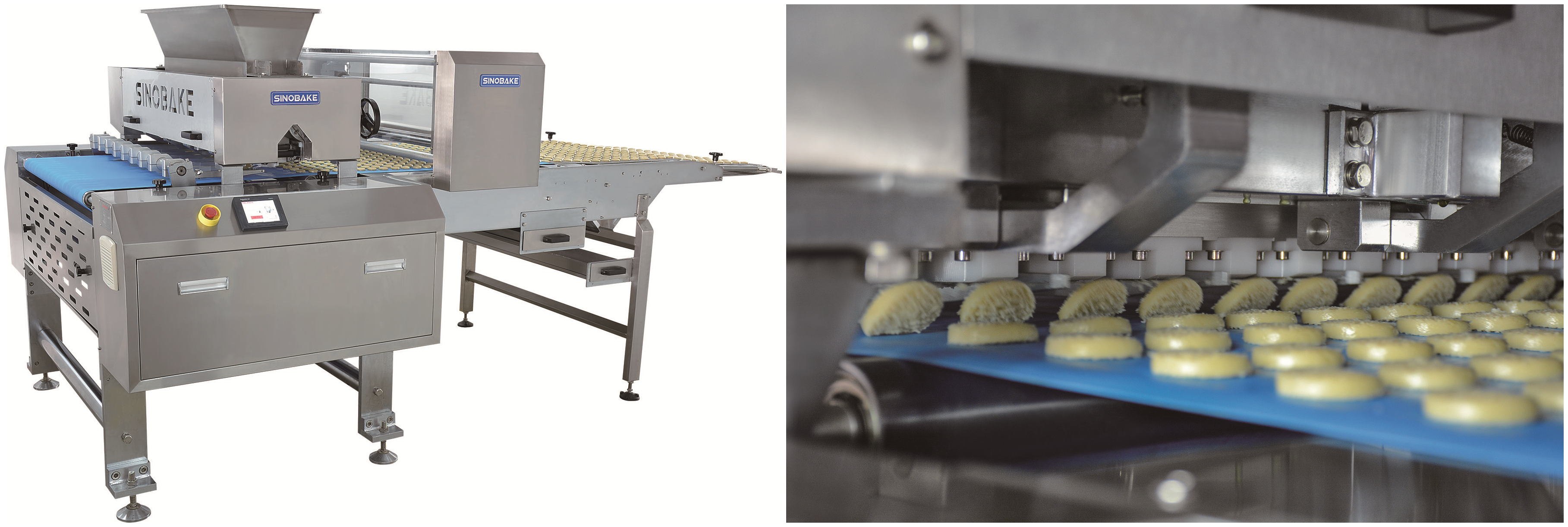Boulangerie industrielle biscuit automatique fabriquant une machine à biscuits à coupe filaire en une couleur